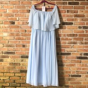 Sky blue bridesmaid dress